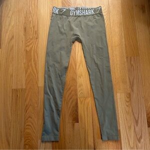 Gymshark green logo elastic waist seamless leggings (retired style) | S